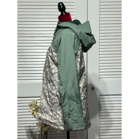 Patagonia Womens Hemlock Green Insulated Powder Town Jacket  Snowboard Sz M 3049 - Picture 4 of 14